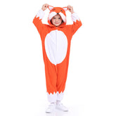 Kids Children Fox Cute Cartoon Pajamas Cosplay Jumpsuit Costume Fancy Outfits Halloween Carnival Suit